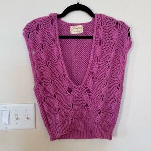 Vintage Knit Pink Sweater